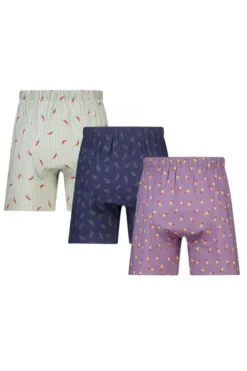 America Today Ondergoed & Lounge^Boxerhort Thoa 3P boxerhort et wijde pavor en a-over print