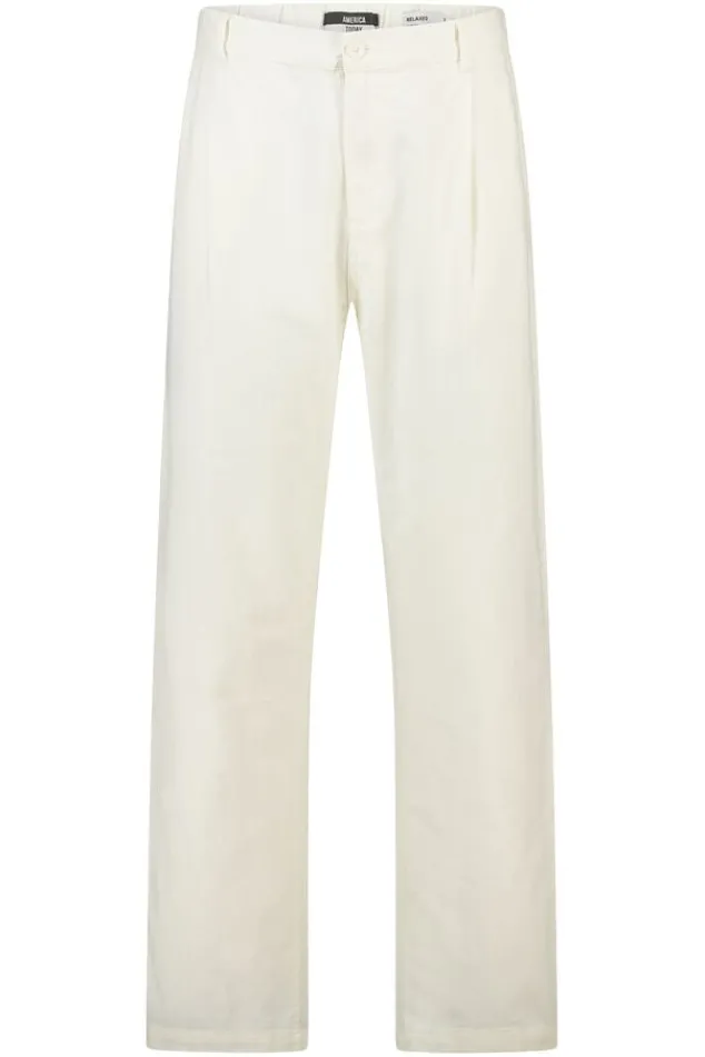 America Today Broeken|Linnen^Broek Patrick traight fit innen broek et eatiche taieband