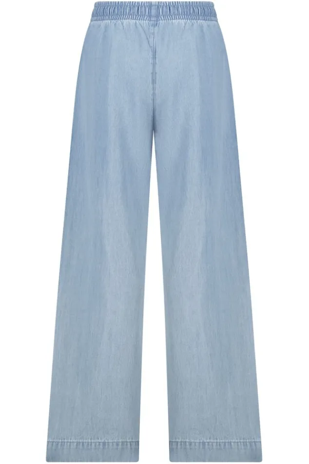 America Today Broeken^Broek Primrose Jr denim broek met elastische taille en koorden