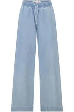 America Today Broeken^Broek Primrose Jr denim broek met elastische taille en koorden