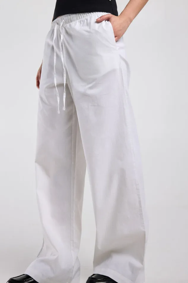 America Today Linnen|Broeken^Broek Proie innen broek et high wait en trekkoord