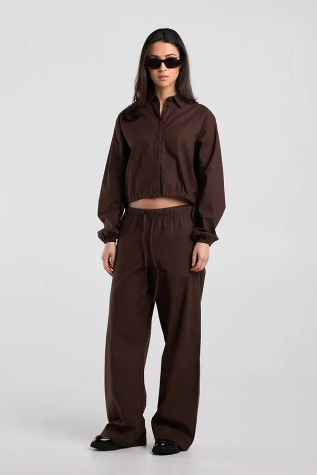 America Today Linnen|Broeken^Broek Proie innen broek et high wait en trekkoord
