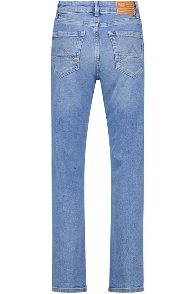 America Today Jeans^Dexter Jr jeans straight fit jeans met ritssluiting en stretch