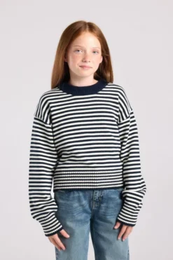 America Today Truien & Vesten|New In^Gebreide trui Klaudia Jr gestreepte gebreide trui