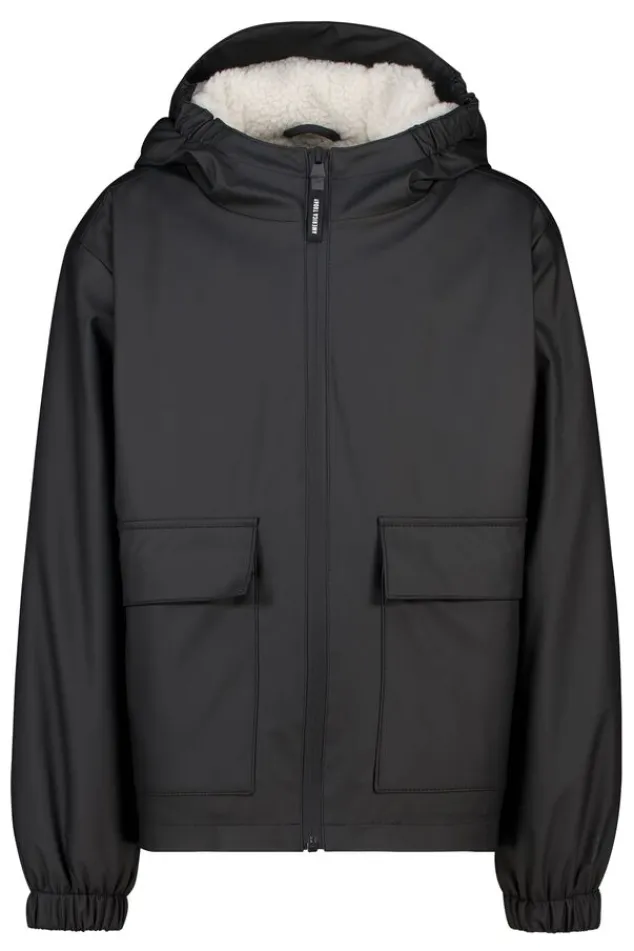 America Today Jassen & Regenjassen^Jael JR raincoat korte regenjas met teddycapuchon en drukknoopsluiting