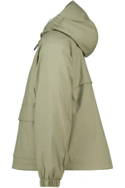 America Today Jassen & Regenjassen^Jael JR raincoat korte regenjas met teddycapuchon en drukknoopsluiting