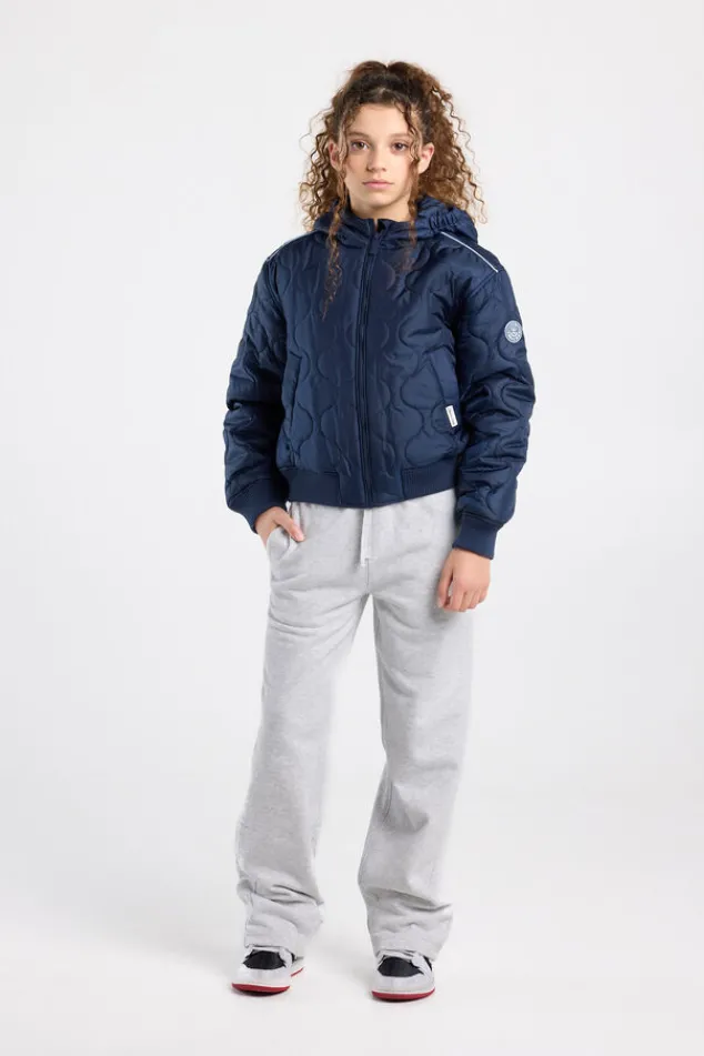 America Today Jassen & Regenjassen^Jas Joanna JR gewatteerde jas met capuchon en gekleurde schouderbies