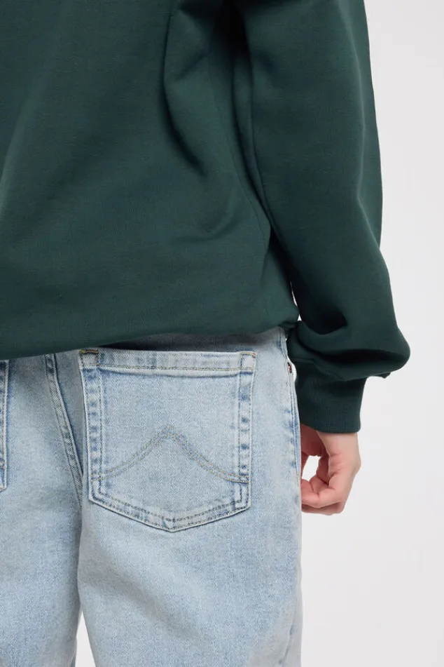 America Today Jeans^Jeans Dexter Jr straight fit jeans met rits en elastische tailleband
