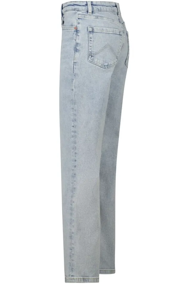 America Today Jeans^Jeans Dexter Jr straight fit jeans met rits en elastische tailleband