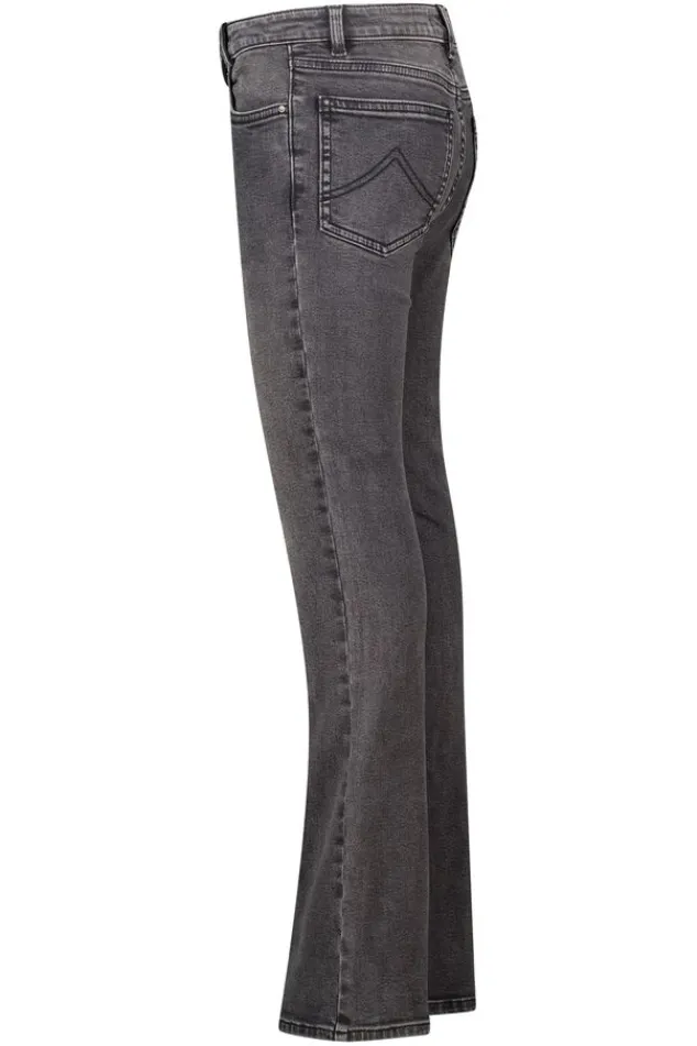 America Today Jeans^Jeans Emily flare Jr Flared jeans met knoop- en ritssluiting