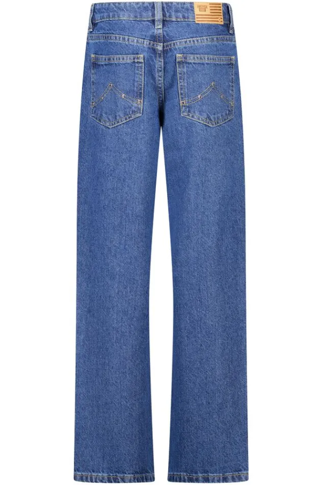 America Today Jeans^Jeans Michigan Jr loose fit jeans met studs op zakken en zijnaden