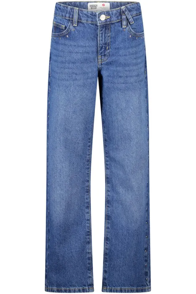 America Today Jeans^Jeans Michigan Jr loose fit jeans met studs op zakken en zijnaden