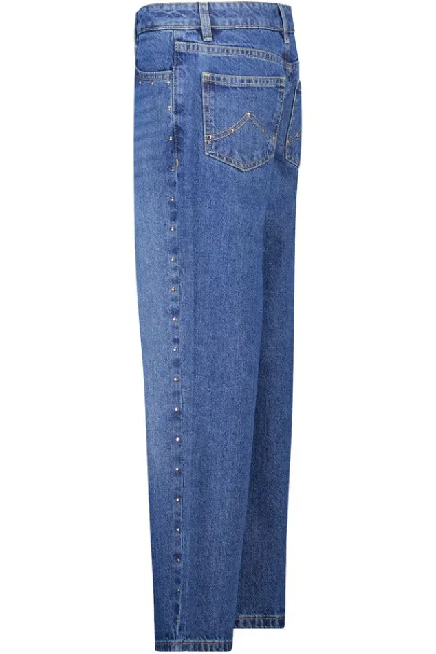 America Today Jeans^Jeans Michigan Jr loose fit jeans met studs op zakken en zijnaden