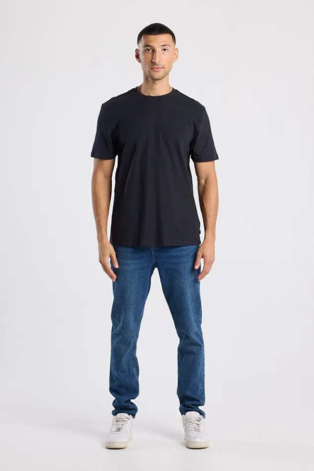 America Today New In|Bestsellers^Jeans Neil slim fit jeans met button fly en zwarte wassing