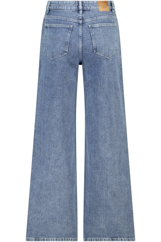 America Today Jeans^Jeans Tempe medium waist jeans met wide fit