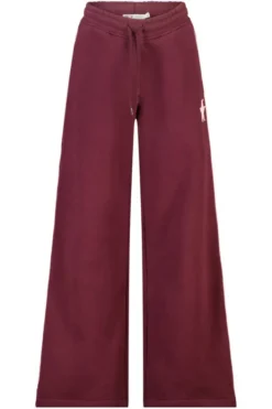 America Today Broeken|Joggingbroeken^Joggingbroek Cassia Jr wide leg joggingbroek met bordeaux piping