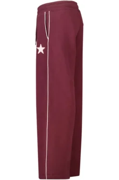 America Today Broeken|Joggingbroeken^Joggingbroek Cassia Jr wide leg joggingbroek met bordeaux piping