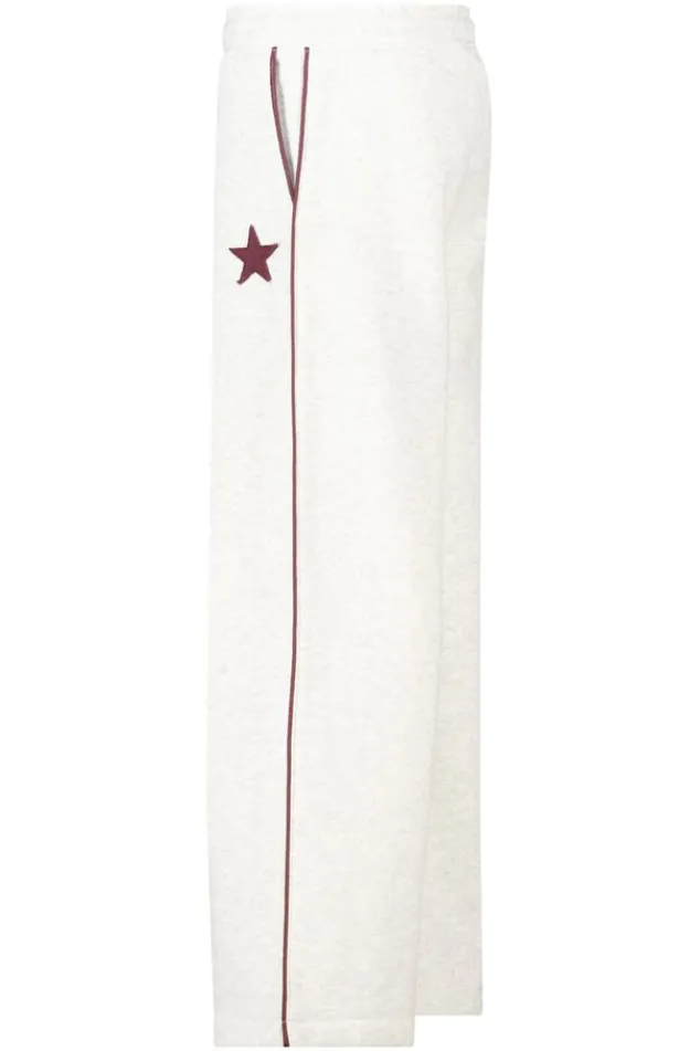 America Today Broeken|Joggingbroeken^Joggingbroek Cassia Jr wide leg joggingbroek met bordeaux piping
