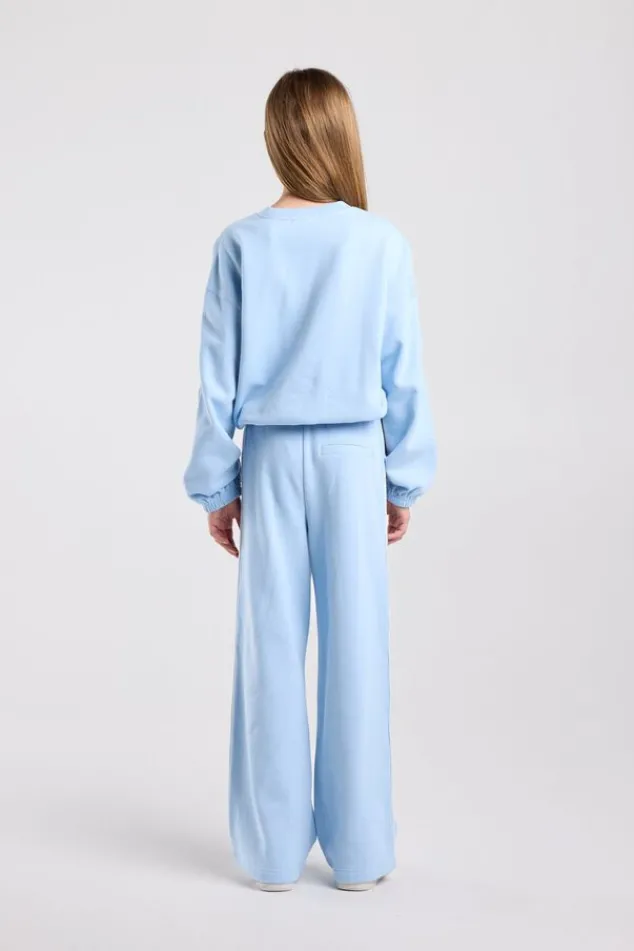 America Today Broeken|Joggingbroeken^Joggingbroek Cristy Jr wide leg joggingbroek met zijstreep en embroidery