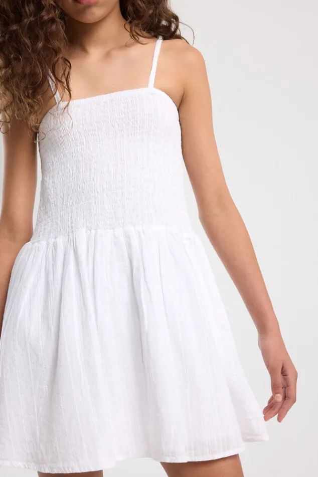 America Today Jurken^Jurk Dorian Jr lichte linnen jurk met smock top