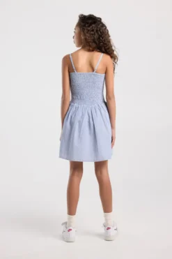 America Today Jurken^Jurk Dorian Jr lichte linnen jurk met smock top