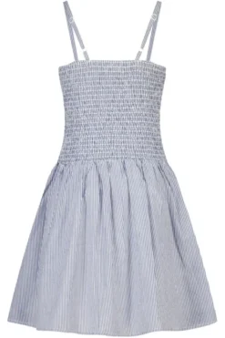 America Today Jurken^Jurk Dorian Jr lichte linnen jurk met smock top