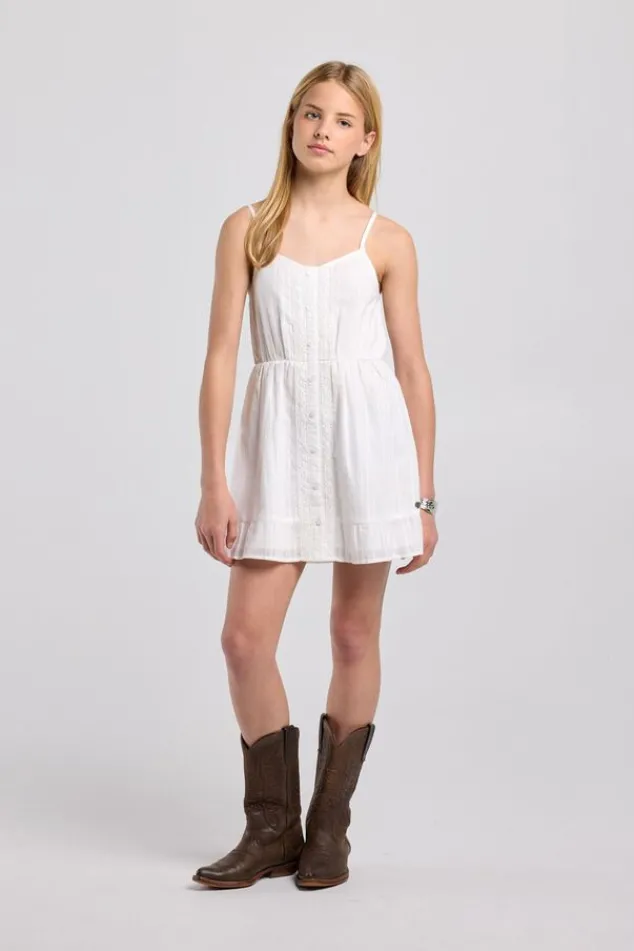 America Today New In|Jurken^Jurkje Dianna Jr met siertape en verstelbare bandjes