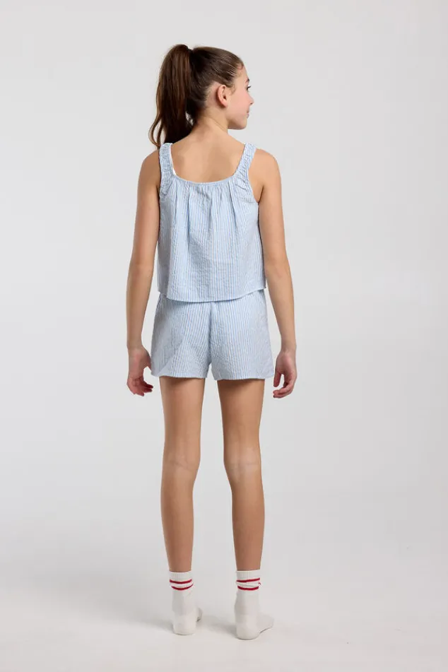 America Today Ondergoed & Lounge^Lounge short Mimi Jr gestreepte lounge short voor meisjes