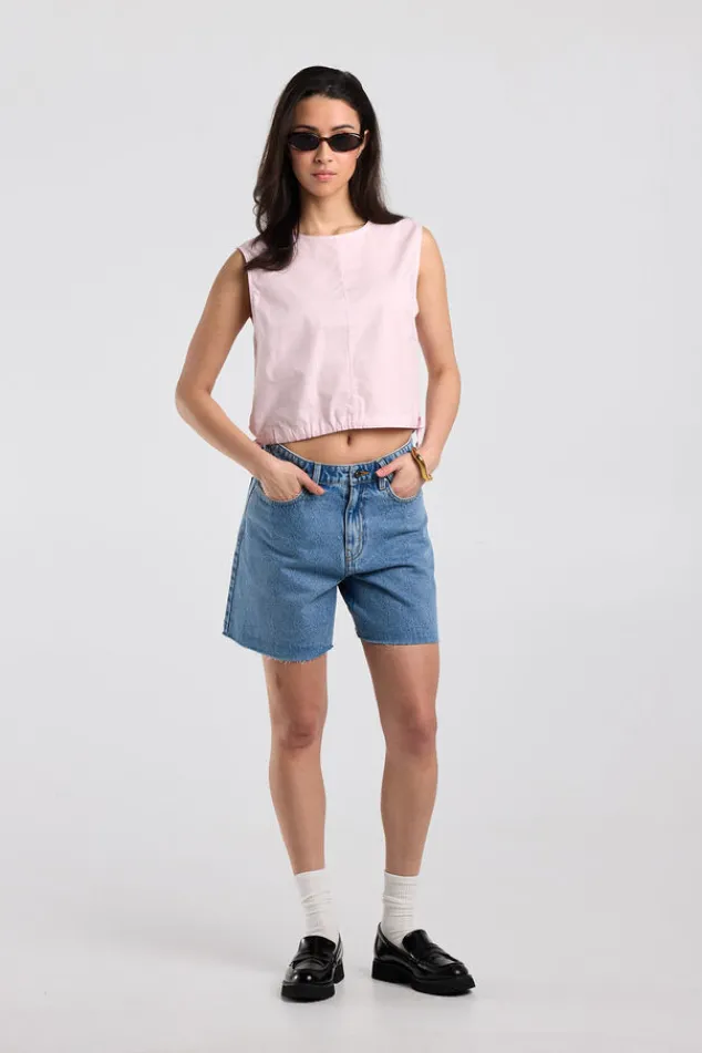 America Today T-Shirts & Tops|Linnen^ouwoze top Irene innen ouwoze top et trekkoord en rit achter