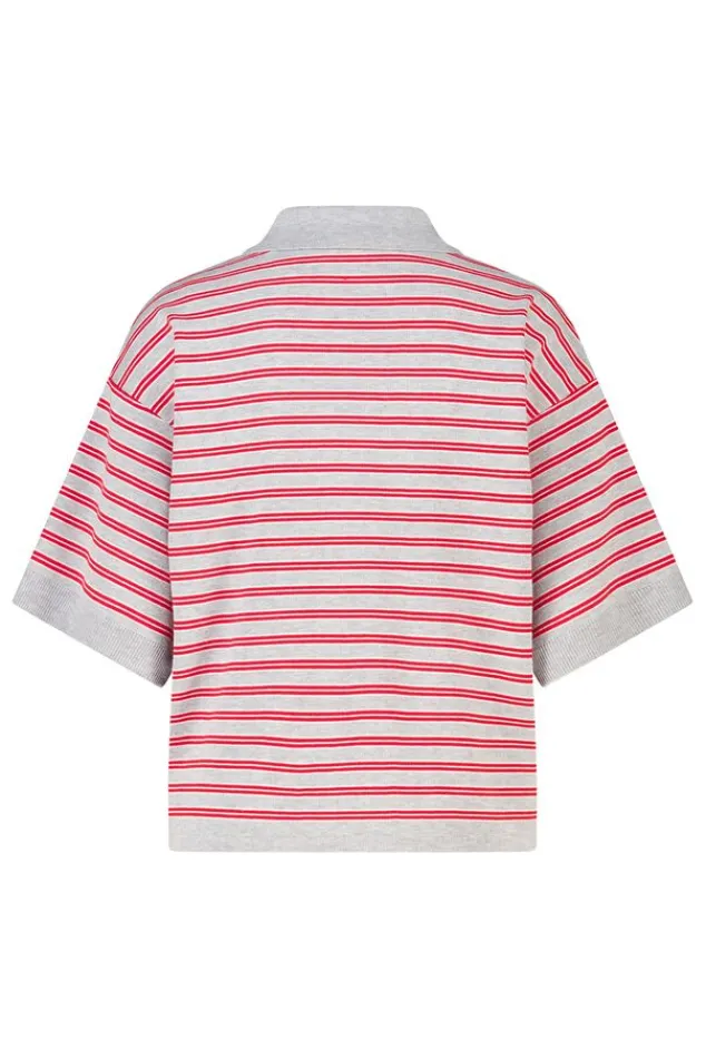 America Today New In|Truien & Vesten^Poo Kirten getreepte ooe fit poo et knoopuiting