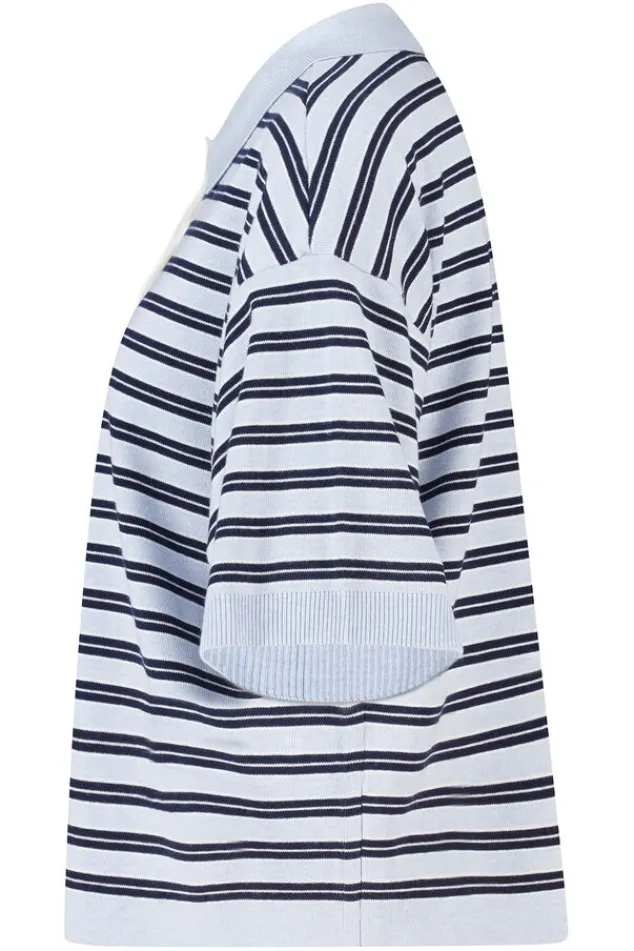 America Today New In|Truien & Vesten^Poo Kirten getreepte ooe fit poo et knoopuiting