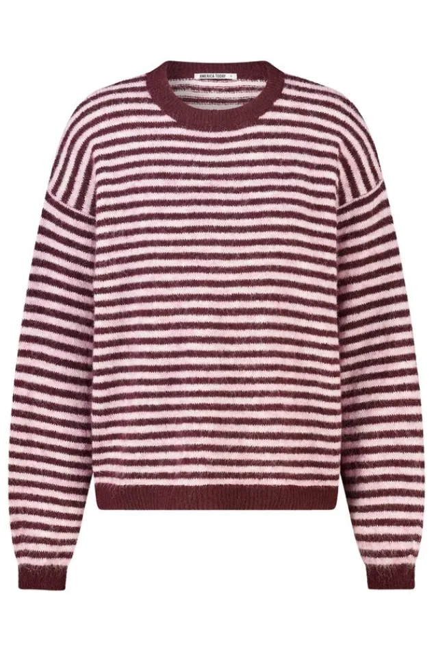 America Today New In|Truien & Vesten^Puover Keira getreepte ooe fit puover