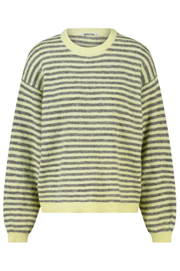 America Today New In|Truien & Vesten^Puover Keira getreepte ooe fit puover