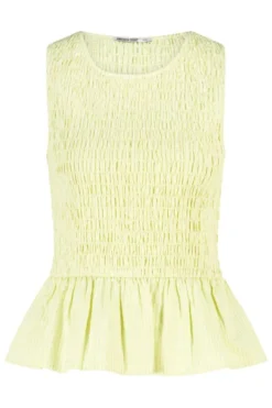 America Today New In|T-Shirts & Tops^Shirt Isero mouwloze smock top met ruffle onderkant
