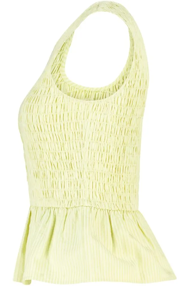 America Today New In|T-Shirts & Tops^Shirt Isero mouwloze smock top met ruffle onderkant