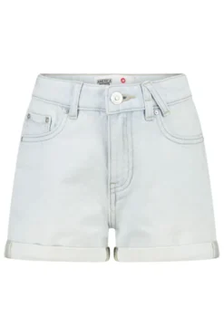 America Today Shorts^Short Lucy Jr loose fit denim short met omgeslagen pijpen