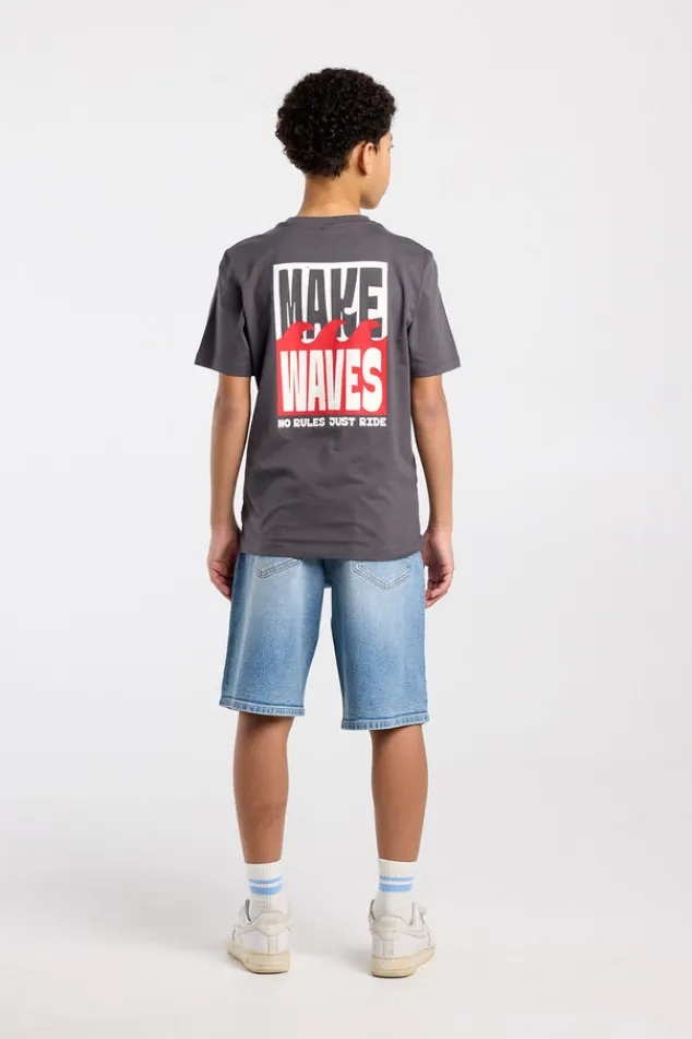 America Today Shorts^Short Nate Jr denim short met relaxed fit voor boys