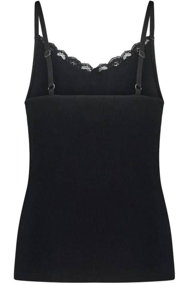 America Today Ondergoed & Lounge^Singlet Grace JR singlet met kanten halslijn en verstelbare bandjes