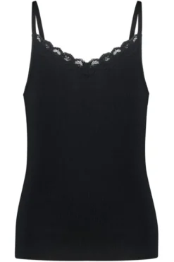 America Today Ondergoed & Lounge^Singlet Grace JR singlet met kanten halslijn en verstelbare bandjes