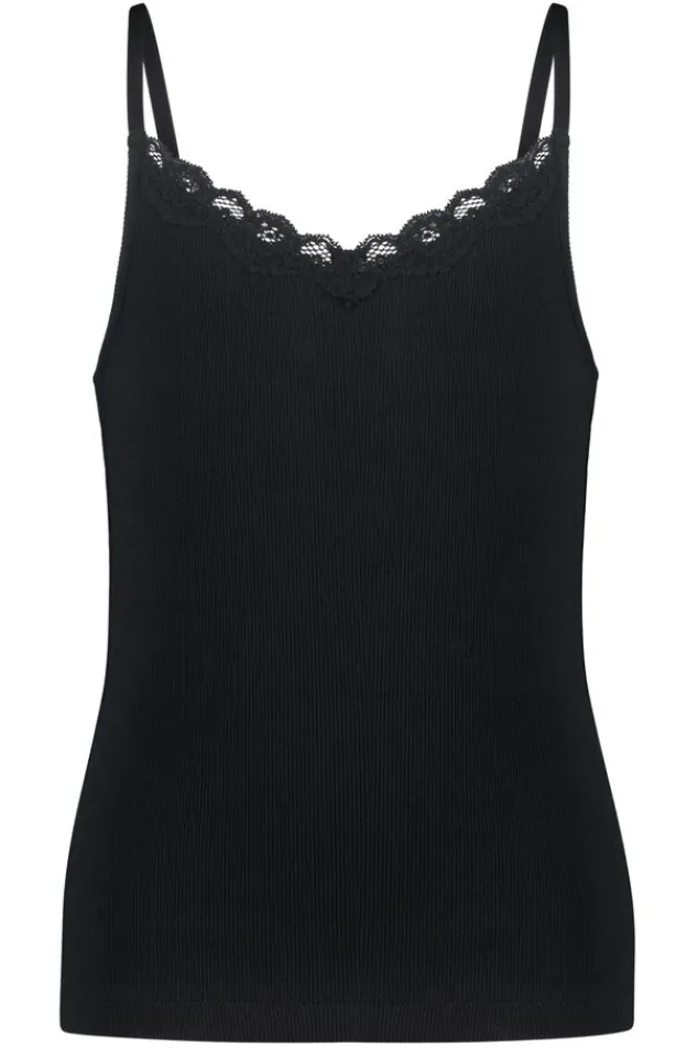 America Today Ondergoed & Lounge^Singlet Grace JR singlet met kanten halslijn en verstelbare bandjes