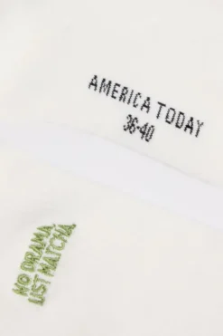 America Today Accessoires|New In^Sokken Thabo Fun hoge sokken met embroidery detail
