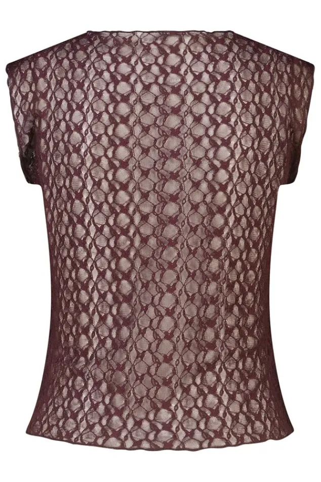 America Today New In|T-Shirts & Tops^Top Gini ouwoze kanten top et V-ha en knoopje