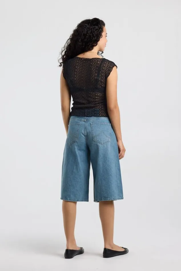 America Today New In|T-Shirts & Tops^Top Gini ouwoze kanten top et V-ha en knoopje