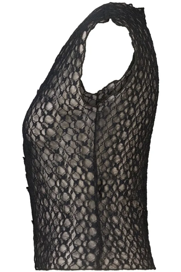 America Today New In|T-Shirts & Tops^Top Gini ouwoze kanten top et V-ha en knoopje