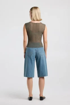 America Today New In|T-Shirts & Tops^Top Gini ouwoze kanten top et V-ha en knoopje