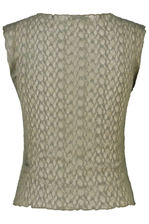 America Today New In|T-Shirts & Tops^Top Gini ouwoze kanten top et V-ha en knoopje