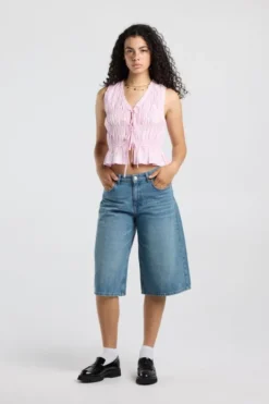 America Today New In|T-Shirts & Tops^Top Ika geockte hatertop et trikje en ruffe