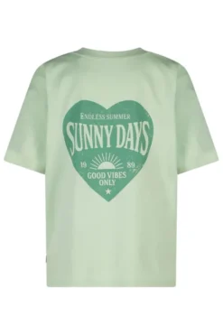 America Today T-Shirts & Tops^T-shirt Ellinor Jr loose fit t-shirt van biologisch katoen met print