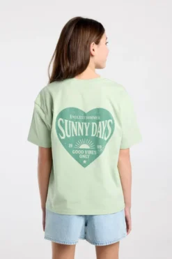 America Today T-Shirts & Tops^T-shirt Ellinor Jr loose fit t-shirt van biologisch katoen met print