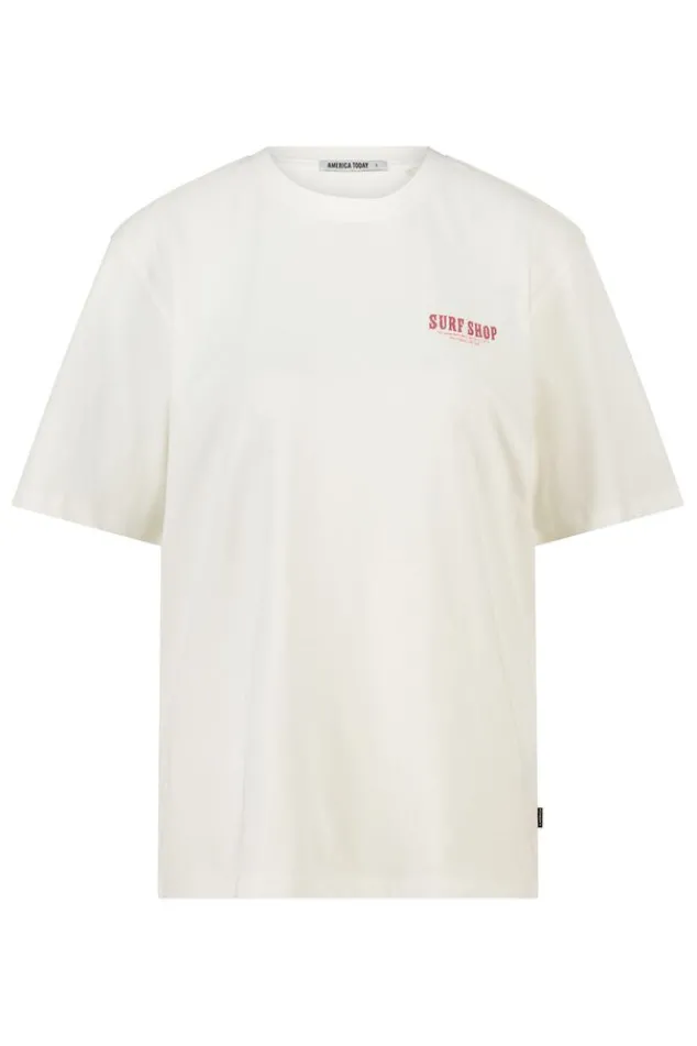 America Today T-Shirts & Tops^T-hirt Einor ooe fit t-hirt et print op bort en rug
